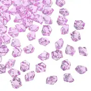 800pcs Fake Ice Rocks Acrylic Light Purple Fake Crystals Ice Diamonds