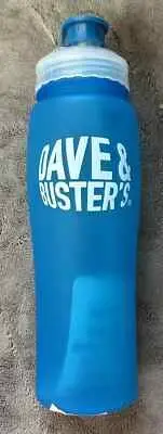 Dave And Buster's Blue Plastic Water Bottle - New With Sticker