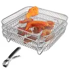 3 Pcs Stainless Steel Air Fryer Racks Multi-layer Dehydrator