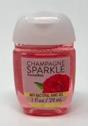 1 BATH BODY WORKS CHAMPAGNE SPARKLE POCKETBAC ANTI BACTERIAL HAND GEL SANITIZER