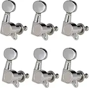 Guitar String Tuning Pegs Tuning s Heads Grover Tuners Tuning Keys Oval Button 6 Right for Electric Guitar or Acoustic Guitar Chrome Silver