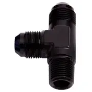 Aeroflow AF826-03BLK Tee -3AN With 1/8" NPT On Run Black AN Tee With NPT On R...