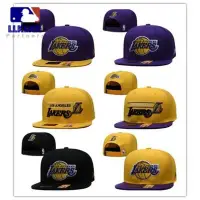 在飛比找Yahoo!奇摩拍賣優惠-Hot 洛杉磯 NBA 湖人隊嘻哈帽中性可調節帽子戶外帽