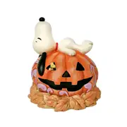 Peanuts by Jim Shore Snoopy Laying On Pumpkin