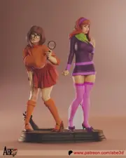 Daphne & Velma Statue 3D Printed kit Unpainted/Unassembled
