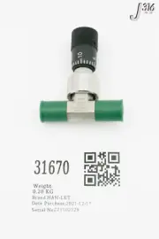 31670 HAM-LET METERING VALVE, 2000PSIG, 138BAR (NEW) HXF1380SSGL1/4 S-EP-V