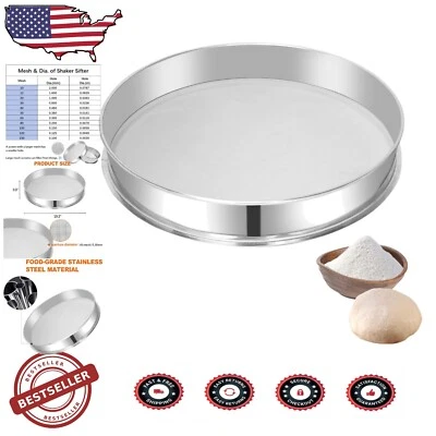 60 Mesh Stainless Steel Vibrating Sifter - Durable, Easy Clean Sieve for Baking