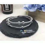 【星光飾品】《現貨》正生銀飾 麻花光珠手環 990足銀 香港代購