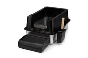 Petzly Cat Litter Box Enclosed XXL Litter Tray Black