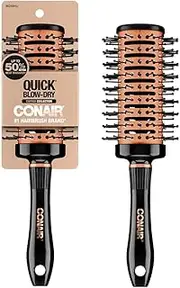 Conair Round Brush for Blow Out - Hair Brush Blow Dryer - Hair Dryer Round Brush - Hair Brush - Quick Blow Dry Copper Collection Vented