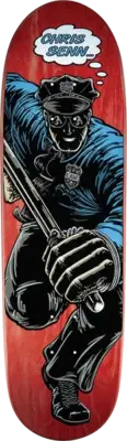 Powell Peralta Senn Cop Skateboard Deck -9.13x31.83 Asst.Stain DECK ONLY