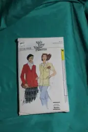 Vtg Pattern Vogue 9850 Missus Jacket With Pockets Size 12 Uncut Complete