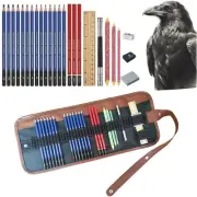 Drawing Sketching Pencil Set, 26 pcs Draw Supplies Kit, 14 Graphite (12B -6H)...