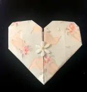Three Origami Handmade Special Heart Gift Holders, Western, Boots, & Daisy