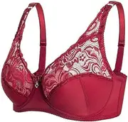 [Generic] Work Out Bra Pure Color Lace Sexy Gathering Bra with Steel Ring Thin Underwear Sports Bra High Support