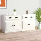 vidaXL Sideboards 2 pcs High Gloss White Engineered Wood STP