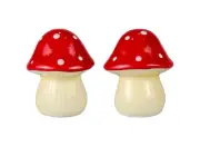 Mushroom Salt & Pepper Shaker Set - Adorable Red and White Mushroom Shakers f...