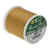 K.O. Beading Thread Gold Japanese Bead Thread 43329 55yd Nylon Waxed KO