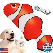 VAIZIQ Plush Toy, Flopping Fish Electric Moving Dog Fish Toy, Interactive Pet