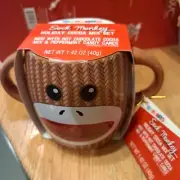 Galerie Brown Sock Monkey Holiday Cocoa Mix & 4” Mug Gift Set Boxed New