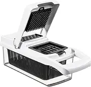 15 in 1 Mandoline Vegetable Cutter - Multifunction Manual Food Slicer, Chopper, Grater, Dicer, with Handles and Adjustable Blades, for Home Kitchen Accessories
