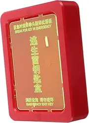CLISPEED Door and Window Key Box Emergency Door Lock Boxes Fire Extinguisher Boxes Sundries Container Key Holder for Outdoor Fire Extinguisher Cabinet Security Lock Boxes Red Abs