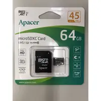 在飛比找蝦皮購物優惠-全新 Apacer 宇瞻 64GB MicroSDXC UH