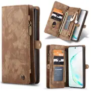 For Samsung Galaxy S20 Ultra, Wallet PU Leather Separable Flip Cover, Brown
