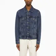 [Palm Angels] Blue denim jacket with Monogram L Light blue