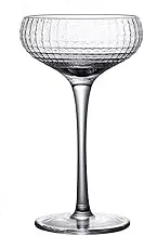 1/2Pcs Creative Grid Cocktail Glass Lead-Free Goblet Cup Home Wedding Party Champagne Glasses Martini Cup (1pcs,101-200ml)