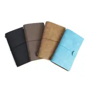 Vintage Leather Cover Notebook Diary Journals Agenda Blank Kraft Paper Sketchbook Handmade Gift 29 BLUE