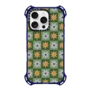 iPhone 16 Pro Bounce Case MagSafe Compatible checkerboard flowers and stars