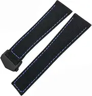 [TIOYW] For Tag Heuer CARRERA AQUARACER 20mm 22mm Watch Bracelets Canvas Nylon Leather Watch Strap Fold Buckle Black Watch Band