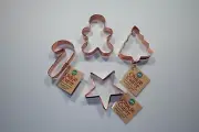 Wilton Candy Cane, Gingerbread Man, Star, Tree - Copper Cookie Cutters - NWT's