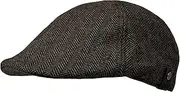 WEROR-405.1 Men's Flat Cap Peaked Cap Herringbone