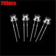200Pcs F5 5Mm Blue Straw Hat Superbright Led Light Led Lamp Ic New ru