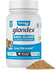 Glandex Dog & Cat Gland Sac Fiber Supplement Powder with Pumpkin, Digestive Enzymes & Probiotics – Vet Recommended Healthy Bowels & Digestion - Boot The Scoot 2.5oz Beef Liver - by Vetnique Labs