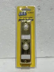 Lee Electric BC268LG Gold Wired Double Lighted Push Button 5-1/4"x1-3/8" - Bell