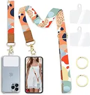 Phone Lanyard Wrist Strap Crossbody, Adjustable Cell Phone Lanyard for around the Neck Wristlet Phone Strap, Lanyard for Keys