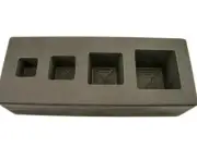 High Density Graphite Mold 1-2-5-10 oz Gold Bar Silver 4-Cavity Cube (B4)