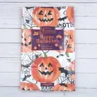 Vinyl Tablecloth 52x52 Square Halloween Pumpkin Bats