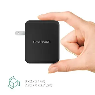 RAVPower【日本代購】USB充電器 40W 4端口充電寶 RP-PC026 黑色