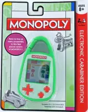 MONOPOLY Handheld Electronic GAME Clip-on Carabiner Hasbro Basic Fun Travel NEW