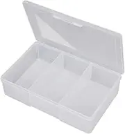 Fischer Plastic F1H-090 3 Compartment Storage Box, Clear