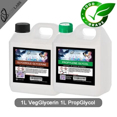 Vegetable Glycerin & Propylene Glycol VG PG Food Grade with Flavouring option