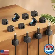 12 Pack Cord Organizer Holder, Magnetic Desk Cable Clips Management, Hide Pho