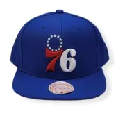 Mitchell & Ness Philadelphia 76ers Team Ground 2.0 Blue Adjustable Snapback Hat