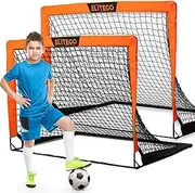 EliteGo Portable Soccer Goal | Instant Pop Up Net | Fiberglass Poles, Sets of 2
