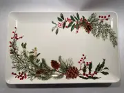 Williams Sonoma Woodland Berry 16 1/2” X 10 3/4” Serving Tray NEW Hard To Find