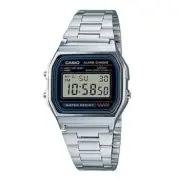 Casio A158W Watch Vintage Retro Silver Stainless Steel Digital Unisex Watch AU